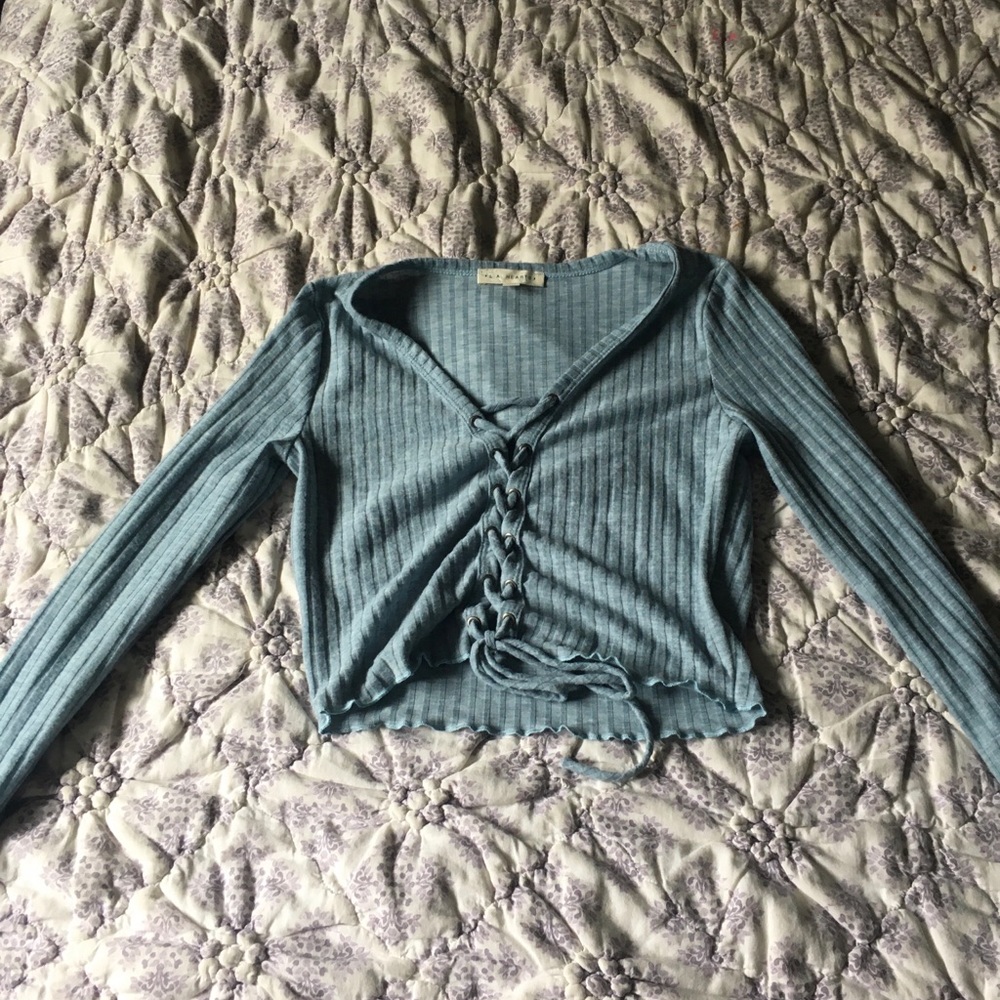 Pacsun long sleeve tie top